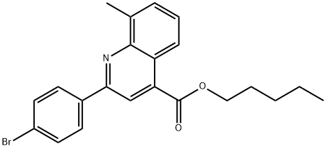 pentyl 2-(4-bromophenyl)-8-methyl-4-quinolinecarboxylate Structure