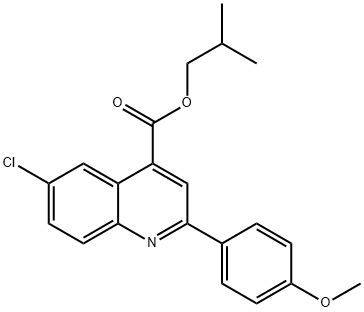 isobutyl 6-chloro-2-(4-methoxyphenyl)-4-quinolinecarboxylate Structure