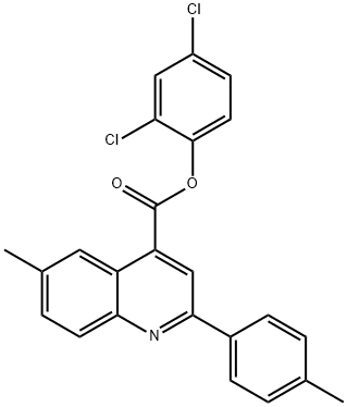 2,4-dichlorophenyl 6-methyl-2-(4-methylphenyl)-4-quinolinecarboxylate Structure