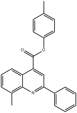4-메틸페닐8-메틸-2-페닐-4-퀴놀린카르복실레이트 구조식 이미지