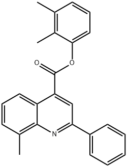2,3-디메틸페닐8-메틸-2-페닐-4-퀴놀린카르복실레이트 구조식 이미지