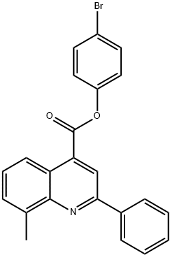 4-브로모페닐8-메틸-2-페닐-4-퀴놀린카르복실레이트 구조식 이미지