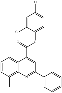 2,4-dichlorophenyl 8-methyl-2-phenyl-4-quinolinecarboxylate Structure