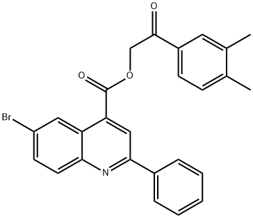 2-(3,4-dimethylphenyl)-2-oxoethyl 6-bromo-2-phenyl-4-quinolinecarboxylate Structure