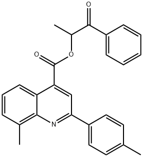 1-methyl-2-oxo-2-phenylethyl 8-methyl-2-(4-methylphenyl)-4-quinolinecarboxylate Structure