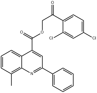 2-(2,4-dichlorophenyl)-2-oxoethyl 8-methyl-2-phenyl-4-quinolinecarboxylate 구조식 이미지