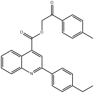 2-(4-methylphenyl)-2-oxoethyl 2-(4-ethylphenyl)-4-quinolinecarboxylate Structure