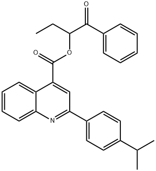 1-benzoylpropyl 2-(4-isopropylphenyl)-4-quinolinecarboxylate Structure