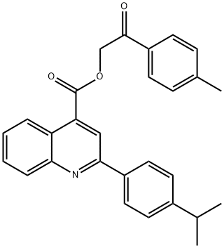 2-(4-methylphenyl)-2-oxoethyl 2-(4-isopropylphenyl)-4-quinolinecarboxylate Structure