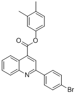 3,4-dimethylphenyl 2-(4-bromophenyl)-4-quinolinecarboxylate Structure