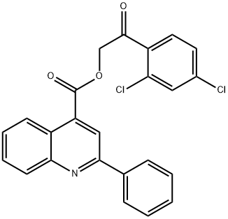 2-(2,4-dichlorophenyl)-2-oxoethyl 2-phenyl-4-quinolinecarboxylate 구조식 이미지