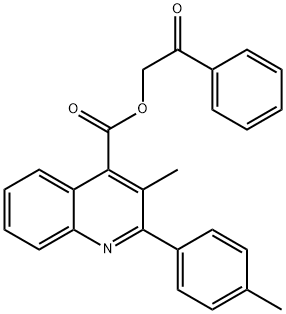 2-oxo-2-phenylethyl 3-methyl-2-(4-methylphenyl)-4-quinolinecarboxylate 구조식 이미지