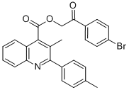 2-(4-bromophenyl)-2-oxoethyl 3-methyl-2-(4-methylphenyl)-4-quinolinecarboxylate Structure