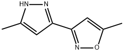 Isoxazole, 5-methyl-3-(5-methyl-1H-pyrazol-3-yl)- (9CI) 구조식 이미지