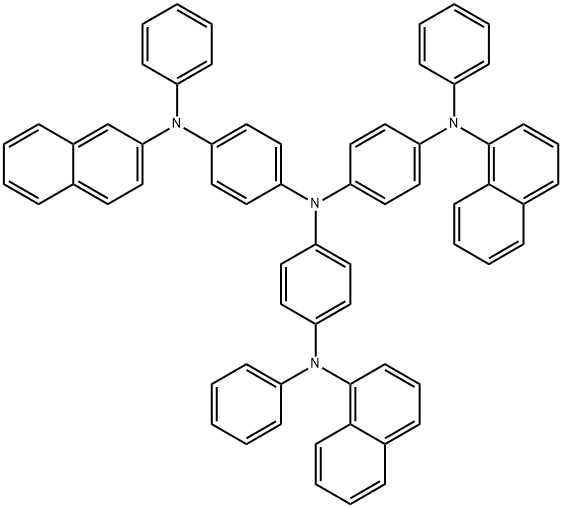 1,4-Benzenediamine, N-2-naphthalenyl-N',N'-bis[4-(1-naphthalenylphenylamino)phenyl]-N-phenyl- 구조식 이미지