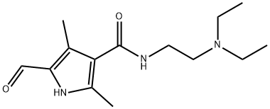 N-(2-(Diethylamino)ethyl)-5-formyl-2,4-dimethyl-1H-pyrrole-3-carboxamide 구조식 이미지