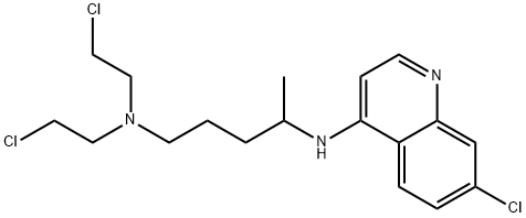 1,4-Pentanediamine, N1,N1-bis(2-chloroethyl)-N4-(7-chloro-4-quinolinyl )- 구조식 이미지