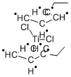 BIS(ETHYLCYCLOPENTADIENYL)TITANIUM (IV) DICHLORIDE Structure