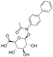 beta-D-Glucopyranuronic acid, 1-((acetyl(1,1'-biphenyl)-4-ylamino)oxy)-1-deoxy- Structure