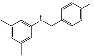 3,5-디메틸-N-(4-플루오로벤질)아닐린 구조식 이미지