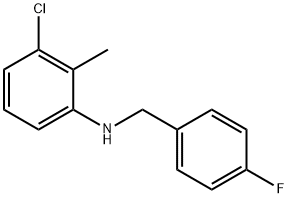 3-클로로-N-(4-플루오로벤질)-2-메틸아닐린 구조식 이미지