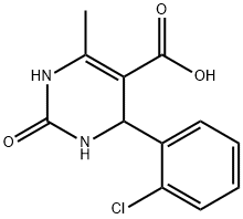 4-(2-Chlorophenyl)-1,2,3,4-tetrahydro-6-methyl-2-oxo-5-pyrimidinecarboxylic acid 구조식 이미지