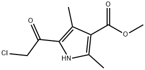 1H-Pyrrole-3-carboxylic acid, 5-(chloroacetyl)-2,4-dimethyl-, methyl ester (9CI) Structure