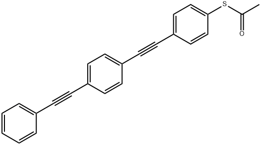 Thioacetic acid S-[4-[4-(phenylethynyl)phenyl]ethynyl]benzene-thiol ester 구조식 이미지