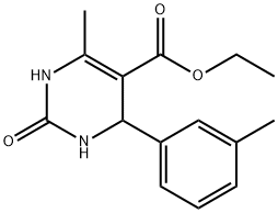 5-Pyrimidinecarboxylicacid,1,2,3,4-tetrahydro-6-methyl-4-(3-methylphenyl)-2-oxo-,ethylester(9CI) 구조식 이미지