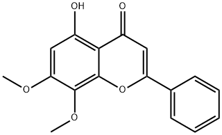 5-hydroxy-7,8-dimethoxyflavone 구조식 이미지