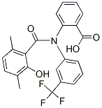 Benzoic  acid,  2-[(2-hydroxy-3,6-dimethylbenzoyl)[3-(trifluoromethyl)phenyl]amino]- Structure