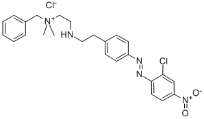benzyl[2-[[4-[(2-chloro-4-nitrophenyl)azo]phenyl]ethylamino]ethyl]dimethylammonium chloride 구조식 이미지