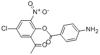ETHANONE, 1-[2-[(4-AMINOBENZOYL)OXY]-5-CHLORO-3-NITROPHENYL]- Structure