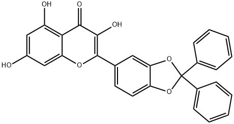 2-(2,2-diphenylbenzo[d][1,3]dioxol-5-yl)-3,5,7-trihydroxy-4H-chroMen-4-one 구조식 이미지