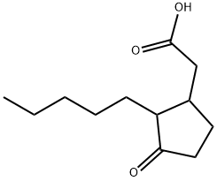 3-oxo-2-pentylcyclopentaneacetic acid 구조식 이미지