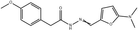 Benzeneacetic  acid,  4-methoxy-,  [[5-(dimethylamino)-2-furanyl]methylene]hydrazide  (9CI) Structure