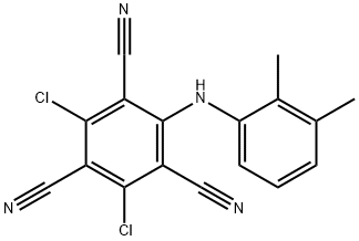 4,6-Dichloro-2-(2,3-dimethylanilino)benzene-1,3,5-tricarbonitrile 구조식 이미지