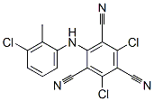 2,4-Dichloro-6-[(3-chloro-2-methylphenyl)amino]-1,3,5-benzenetricarbonitrile 구조식 이미지