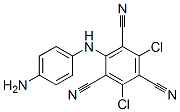 2-[(4-아미노페닐)아미노]-4,6-디클로로-1,3,5-벤젠트리카르보니트릴 구조식 이미지