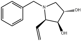 3,4-Pyrrolidinediol, 2-ethenyl-1-(phenylmethyl)-, (2R,3S,4S)- (9CI) 구조식 이미지