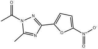 1-[5-Methyl-3-(5-nitro-2-furanyl)-1H-1,2,4-triazol-1-yl]ethanone Structure