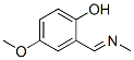 Phenol, 4-methoxy-2-[(methylimino)methyl]- (9CI) Structure