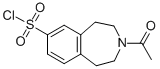 3-ACETYL-2,3,4,5-TETRAHYDRO-1H-BENZO[D]AZEPINE-7-SULFONYL CHLORIDE Structure