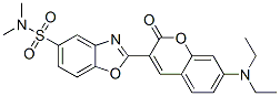 5-Benzoxazolesulfonamide, 2-7-(diethylamino)-2-oxo-2H-1-benzopyran-3-yl-N,N-dimethyl- Structure