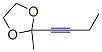 1,3-Dioxolane, 2-(1-butynyl)-2-methyl- (9CI) Structure