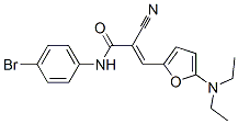 2-Propenamide,  N-(4-bromophenyl)-2-cyano-3-[5-(diethylamino)-2-furanyl]- Structure