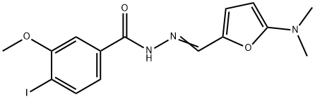 Benzoic  acid,  4-iodo-3-methoxy-,  [[5-(dimethylamino)-2-furanyl]methylene]hydrazide  (9CI) Structure