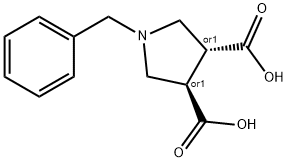 TRANS-1-BENZYL-PYRROLIDINE-3,4-DICARBOXYLIC ACID Structure