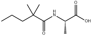 Alanine,  N-(2,2-dimethyl-1-oxopentyl)- Structure