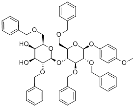 4-메톡시페닐4-O-(2,6-디-O-벤질-베타-D-갈락토피라노실)-2,3,6-트리-O-벤질-베타-D-글루코피라노사이드 구조식 이미지